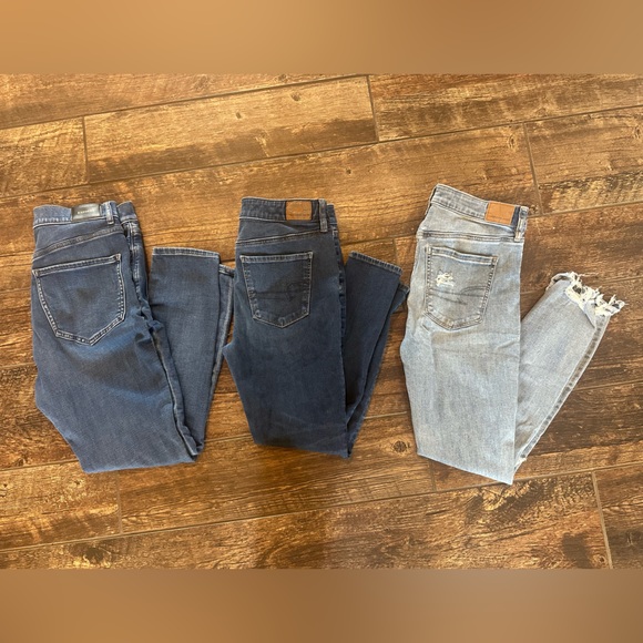 Women’s size 10 Jean lot- Express & American Eagle - Picture 1 of 13